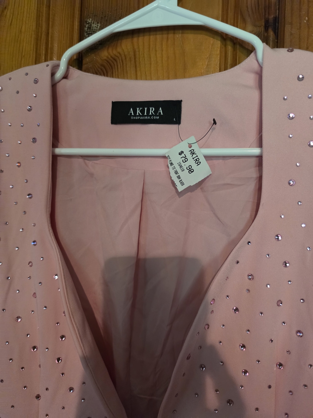 Akira Pink Embellished Tie-Waist Coat - Picture 5 of 16